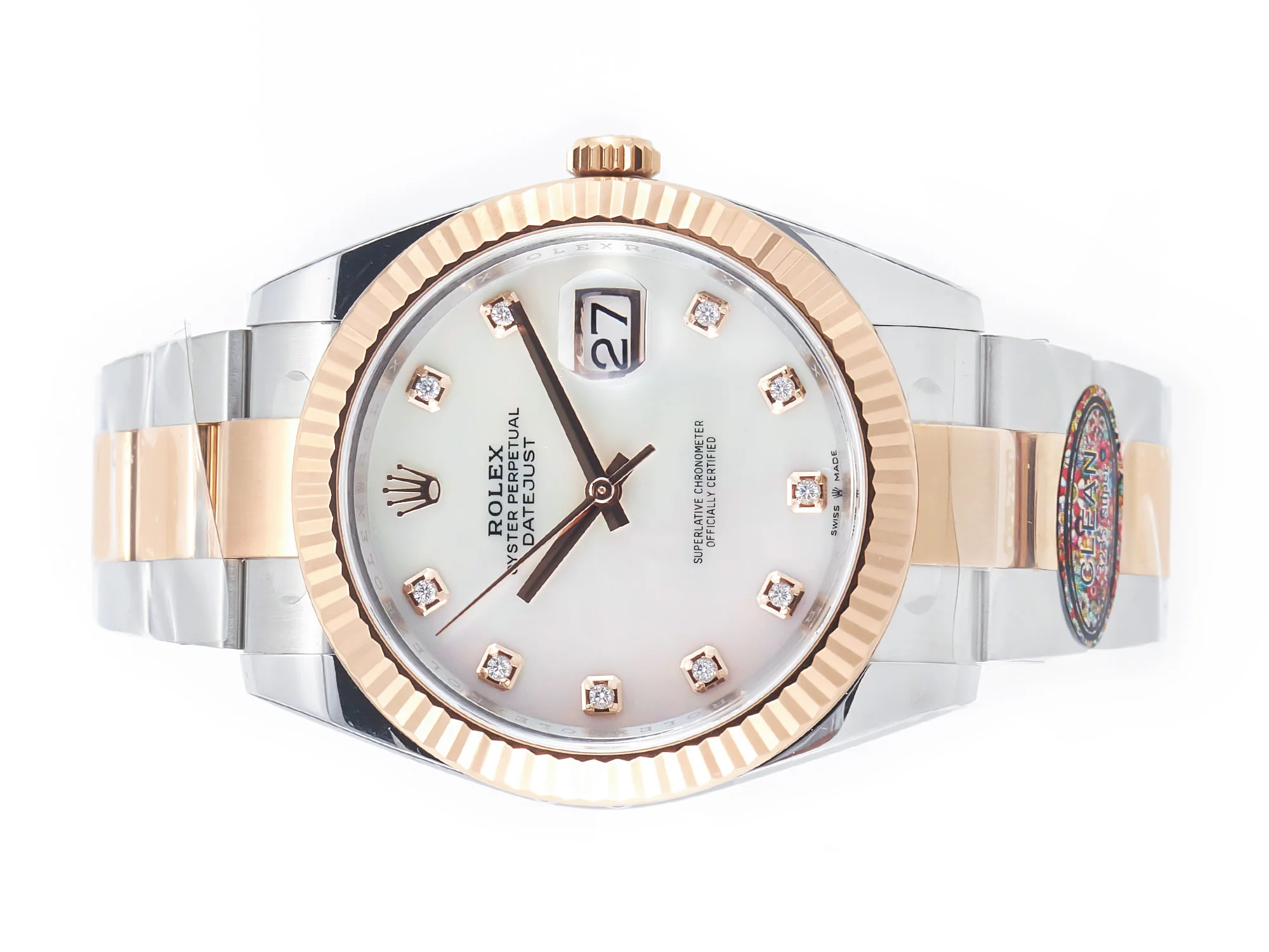 Datejust 126331 41mm 904L SS/RG Clean 1:1 Best Edition MOP Diamond Dial on Oyster Bracelet VR3235