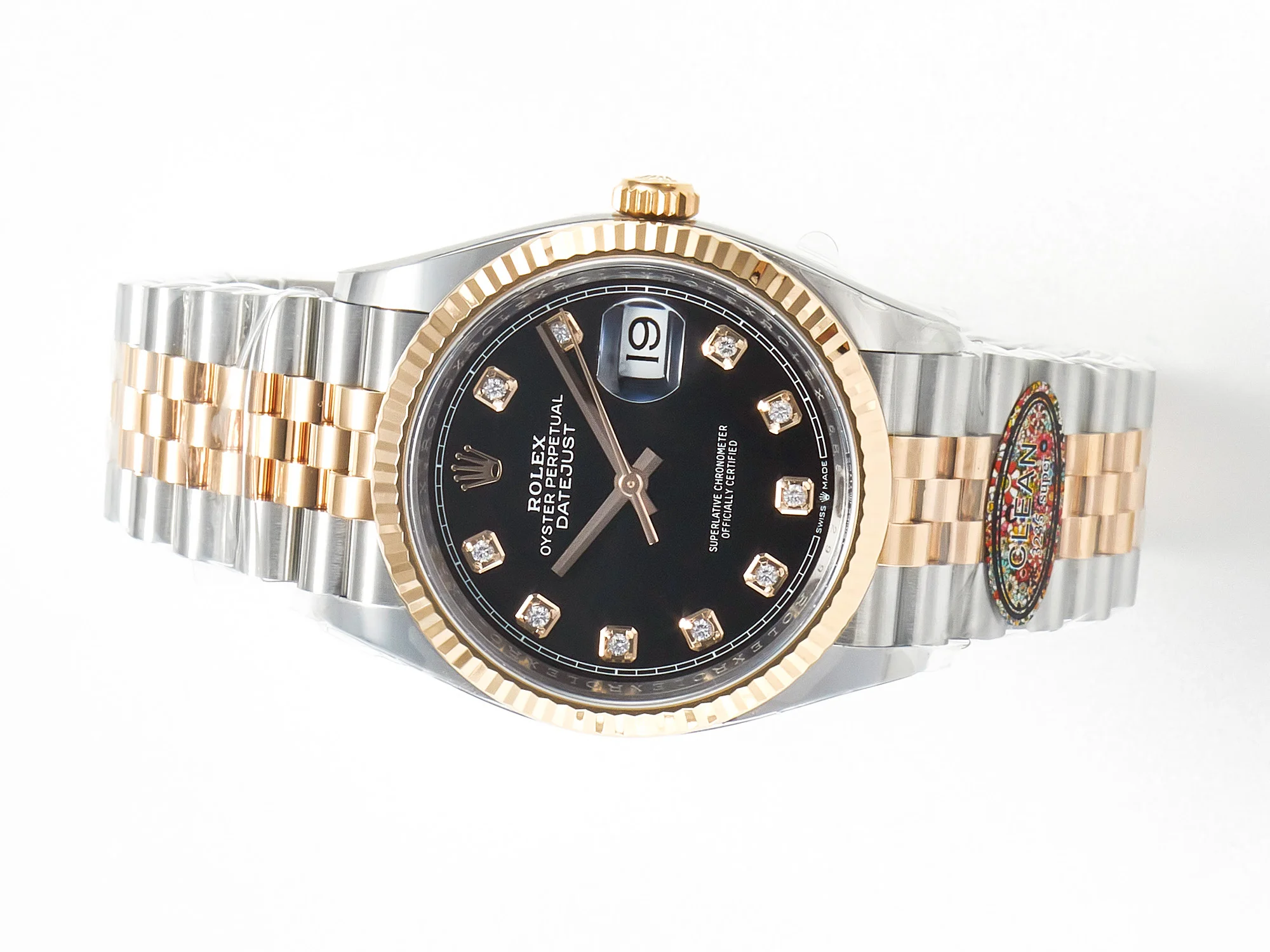 DateJust 36 126231 Clean 1:1 Best Edition 904L Steel Black Diamonds Dial on SS/RG Jubilee Bracelet VR3235