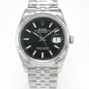DateJust 36 SS 116234 VSF 1:1 Best Edition 904L Steel Black Stick Dial on Jubilee Bracelet VS3135