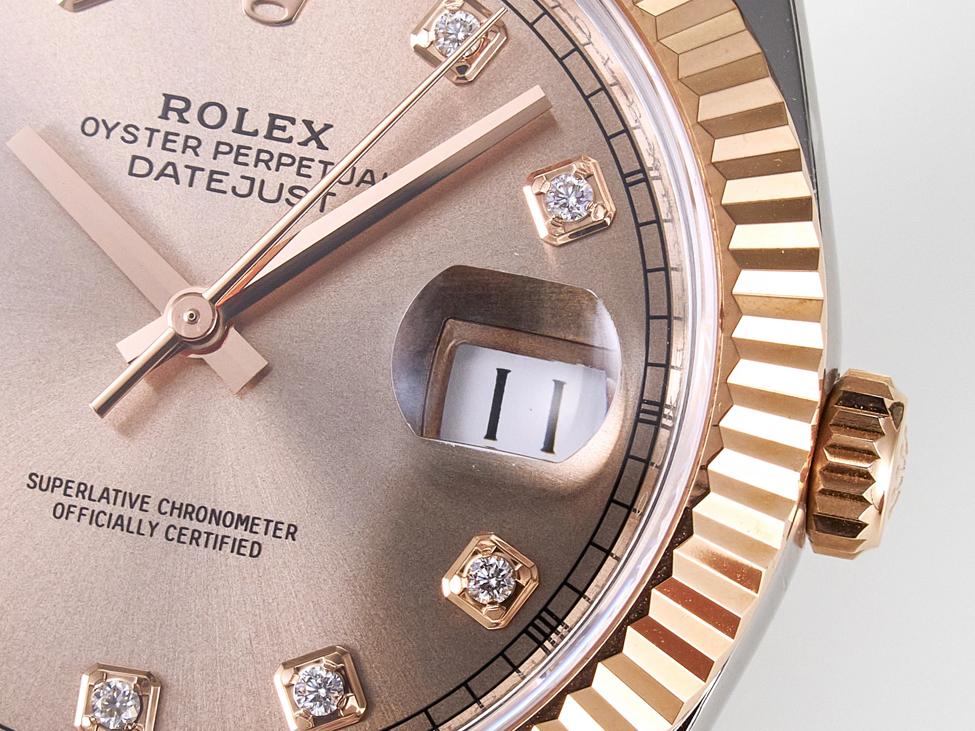DateJust 41 126331 ARF 1:1 Best Edition 904L Steel RG Diamonds Dial on SS/RG Oyster Bracelet SH3235(Gain Weight)