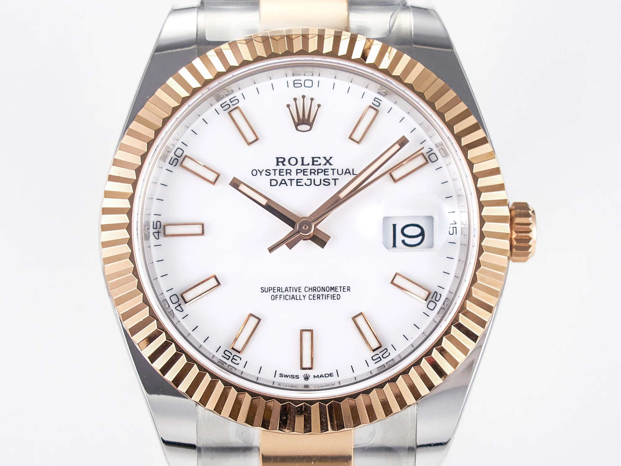 DateJust 41 126331 ARF 1:1 Best Edition 904L Steel White Dial on SS/RG Oyster Bracelet SH3235(Gain Weight)