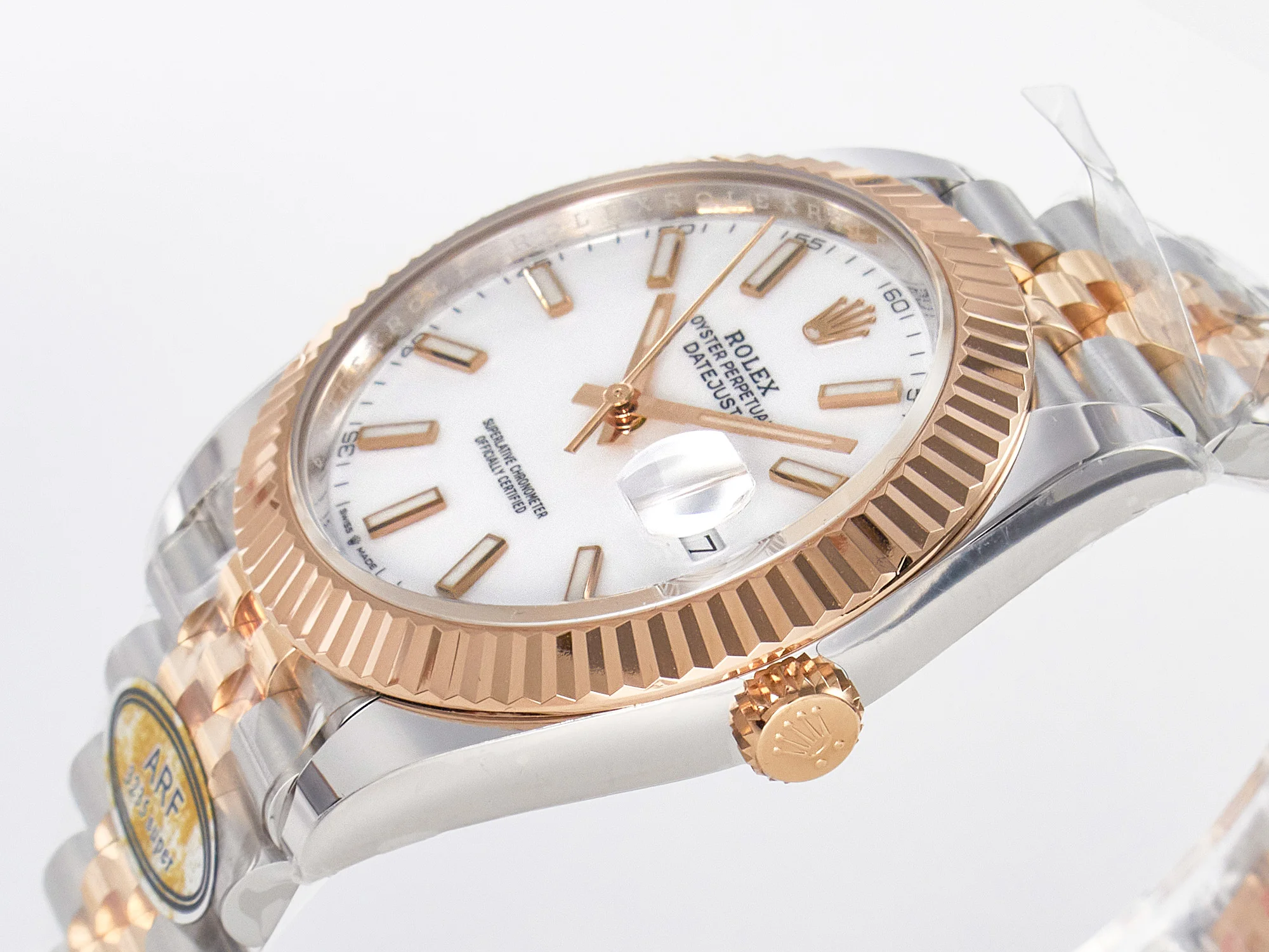 DateJust 41 126331 ARF 1:1 Best Edition 904L Steel White Dial on SS/RG Jubilee Bracelet SH3235(Gain Weight)