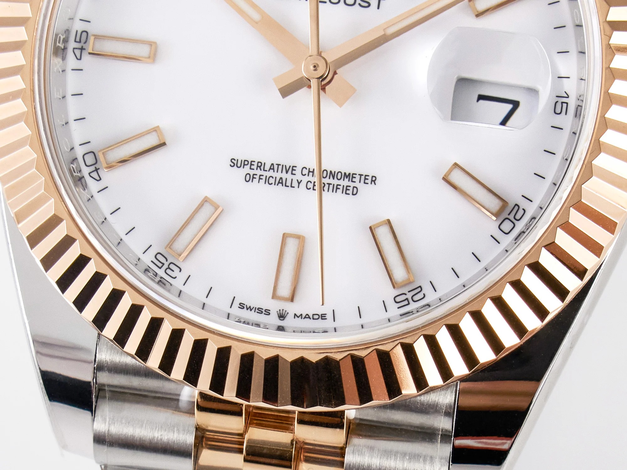DateJust 41 126331 ARF 1:1 Best Edition 904L Steel White Dial on SS/RG Jubilee Bracelet SH3235(Gain Weight)
