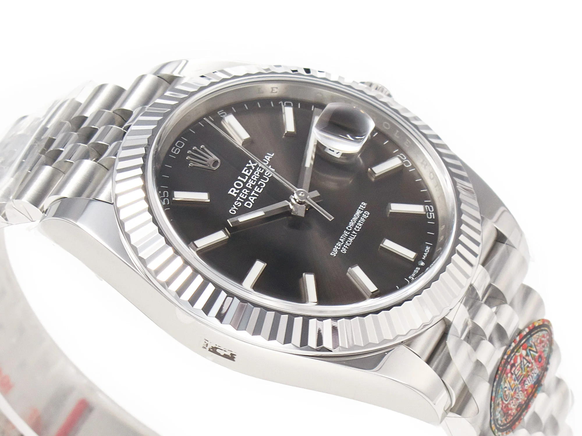 DateJust 41 126334 904L SS Clean Best Edition Gray Rhodium Dial on Jubilee Bracelet S3235