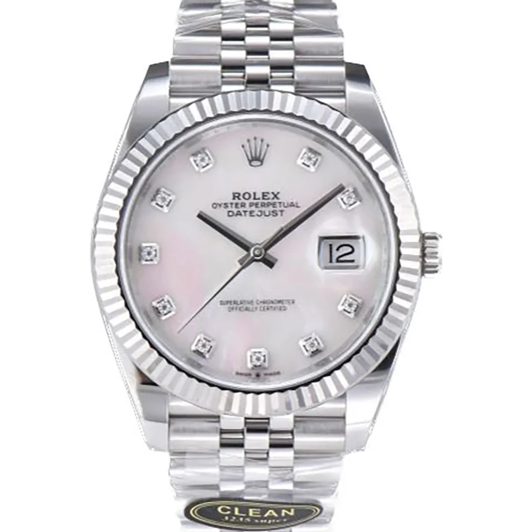 Datejust 41 126334 MOP Dial Diamond Markers on Jubilee Bracelet