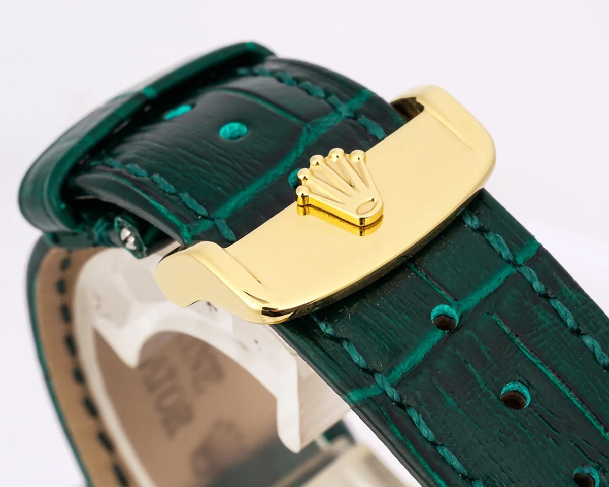 Day-Date 36 White Dial in Yellow Gold on Leather Strap