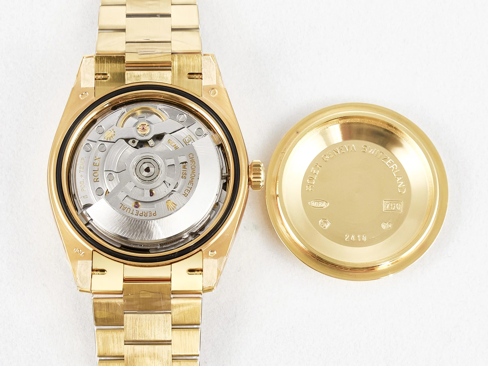 Day Date 40 228238 ARF 904L Steel YG Crystal Diamonds Bezel on President Bracelet VR3255