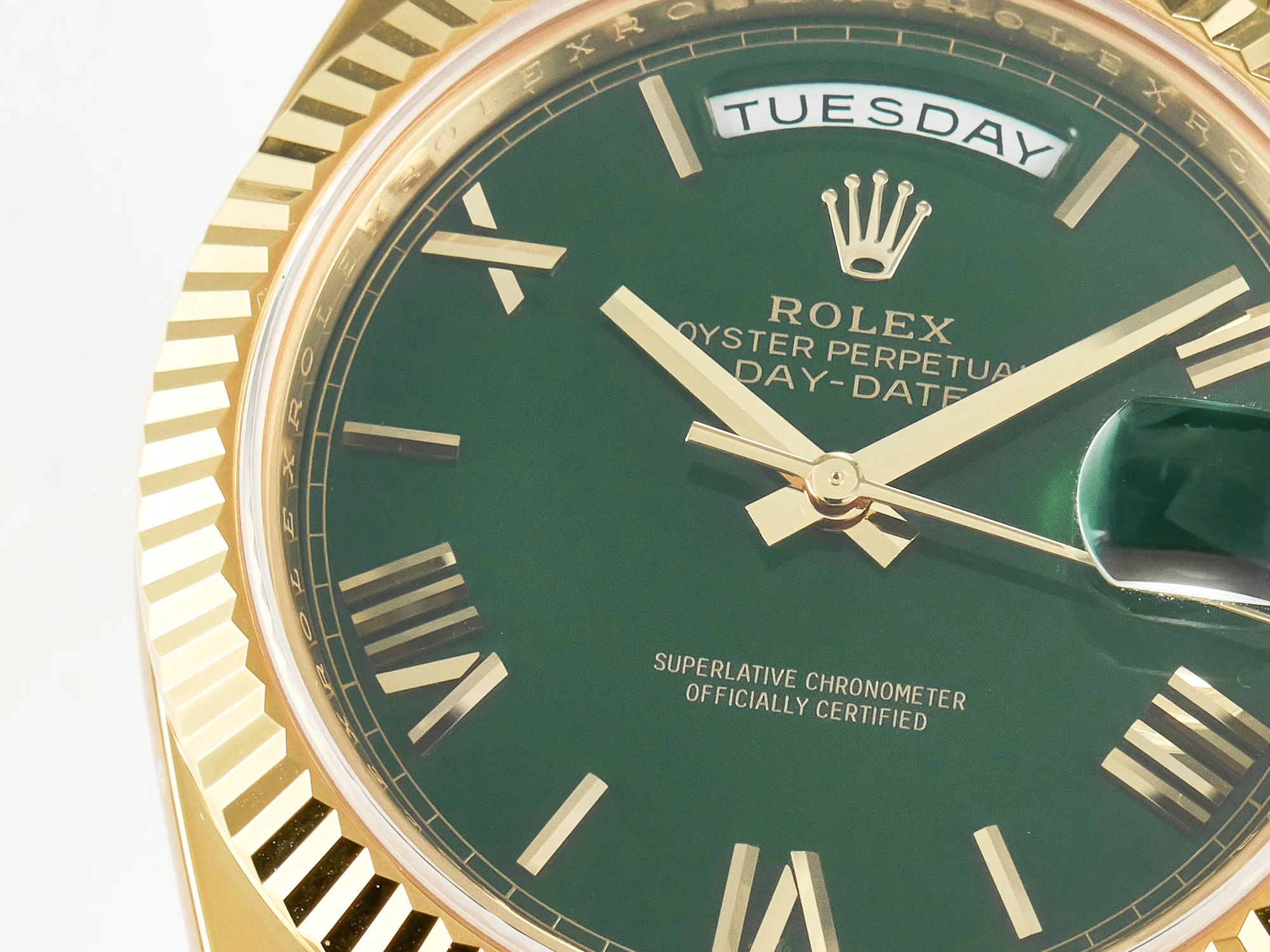 Day Date 40 YG 228238 ARF 1:1 Best Edition Green Roman Dial on President Bracelet VR3255