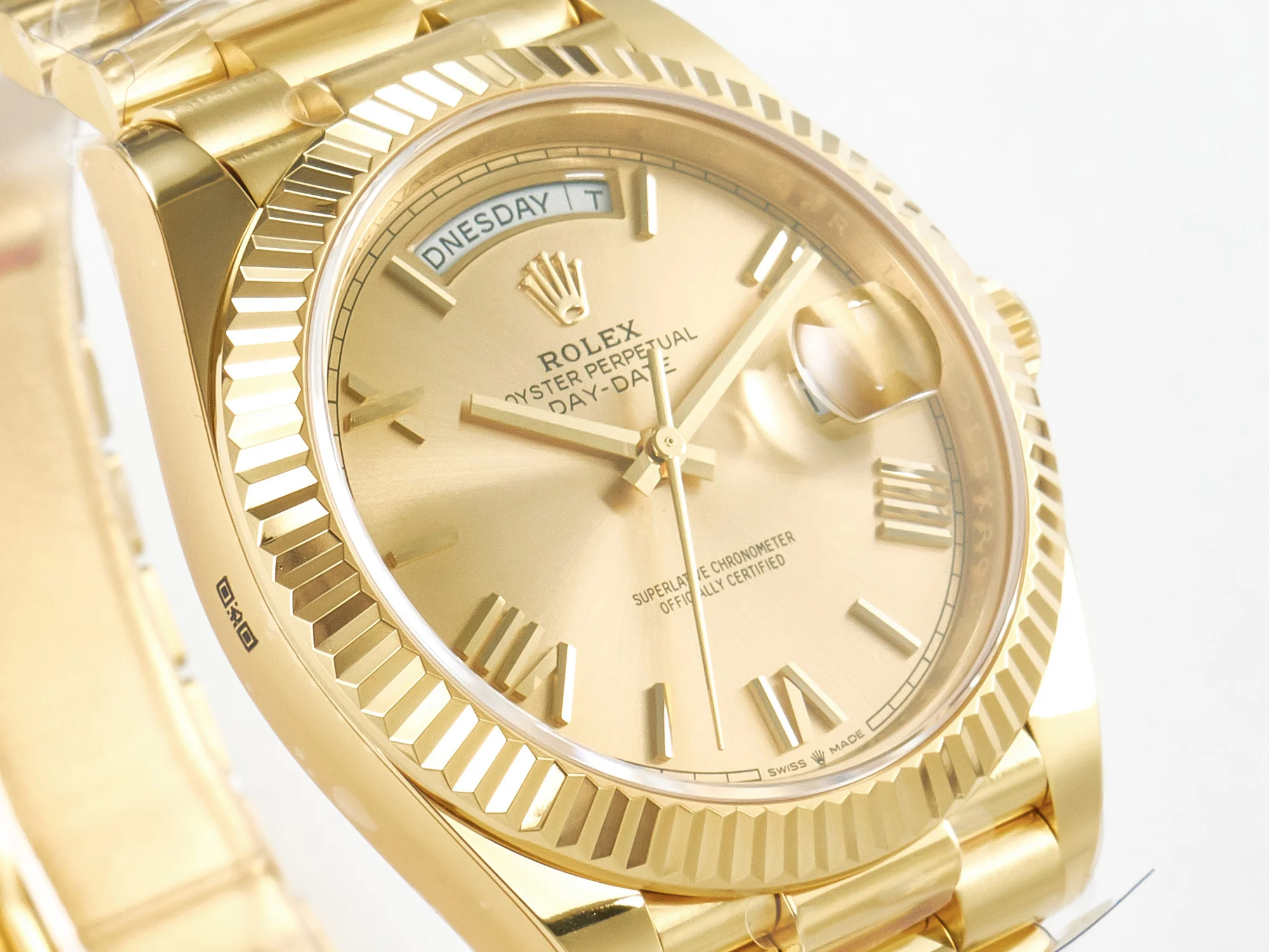 Day Date 40 YG 228238 ARF 1:1 Best Edition YG Roman Dial on President Bracelet VR3255