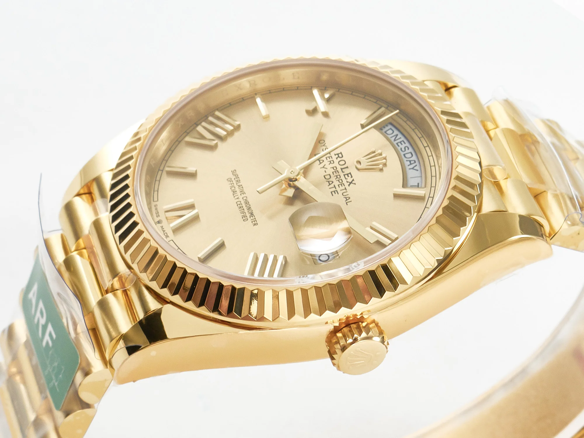 Day Date 40 YG 228238 ARF 1:1 Best Edition YG Roman Dial on President Bracelet VR3255