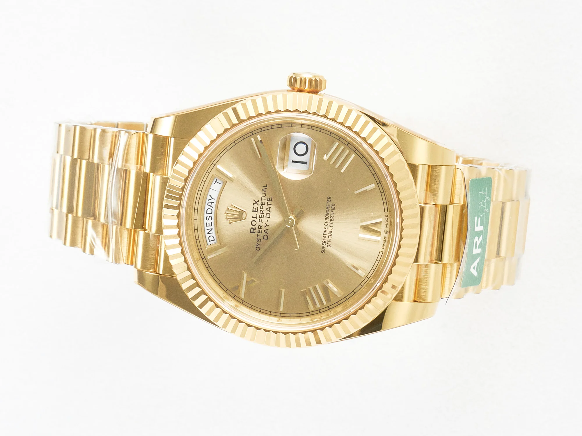 Day Date 40 YG 228238 ARF 1:1 Best Edition YG Roman Dial on President Bracelet VR3255