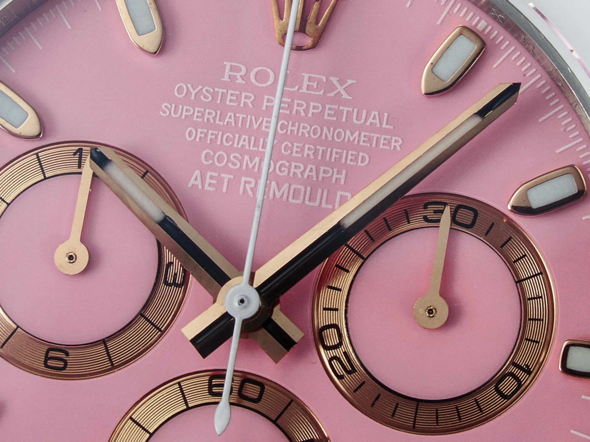 Daytona AET White Ceramic Case and Bracelet Pink Dial N6F Best Edition SA4130