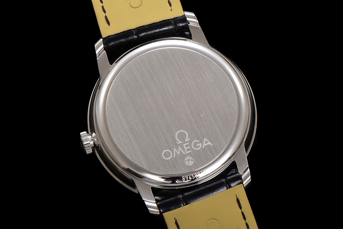 De Ville Co-Axial Chronometer 39.5mm Silver Dial in Steel on Leather Strap