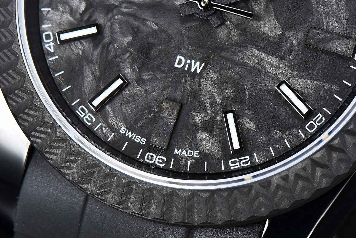 DIW Milgauss Carbon on Black Rubber Strap
