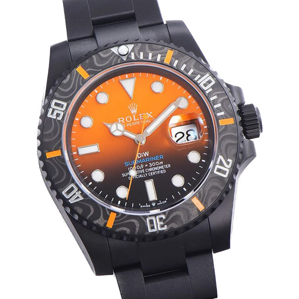 DIW Submariner Black/Orange Dial