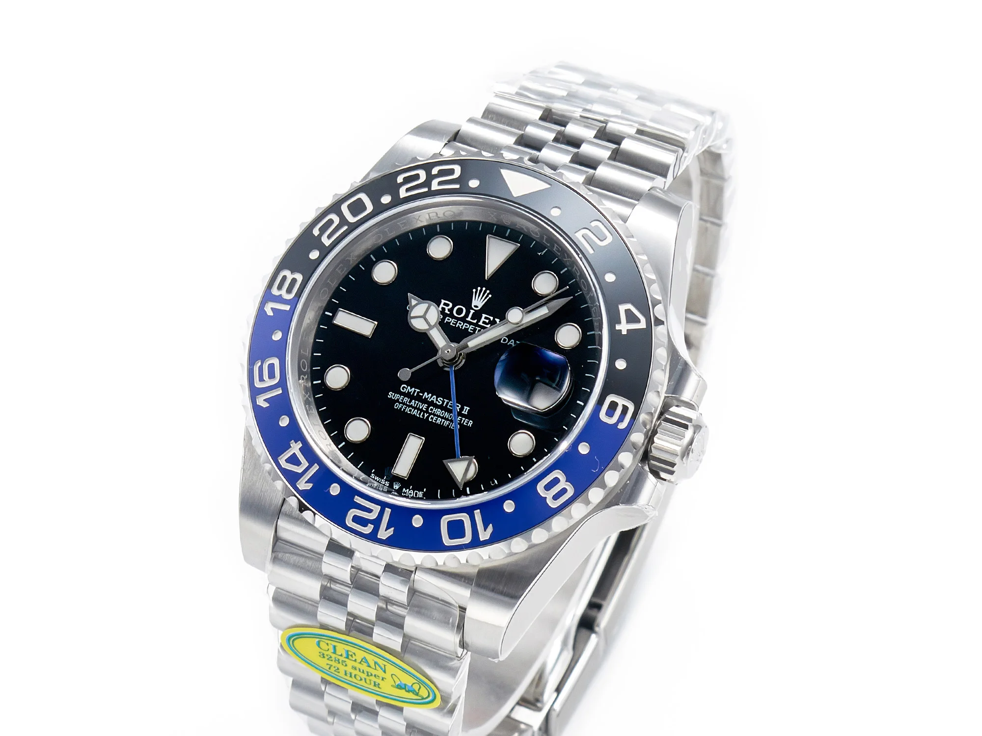 GMT-Master II 126710 BLNR Clean Black/Blue Ceramic 904L Steel Best Edition on Jubilee Bracelet DD3285