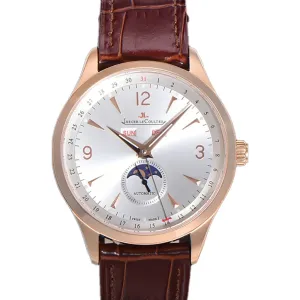 Master Calendar Silver Dial in Rose Gold on Brown Leather Strap