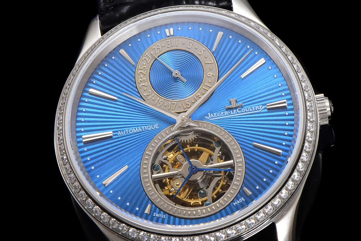 Master Ultra Thin Tourbillon Blue Dial with Diamond Bezel in White Gold