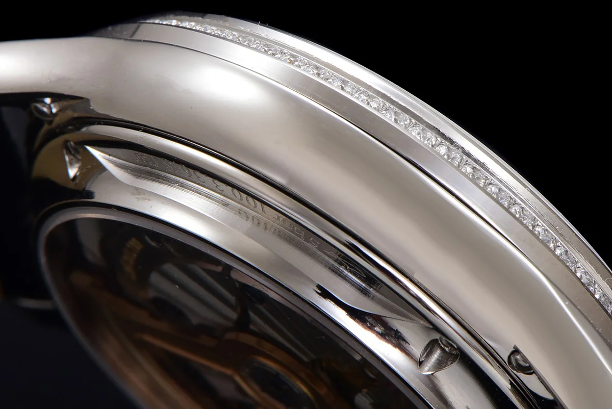 Master Ultra Thin Tourbillon Blue Dial with Diamond Bezel in White Gold