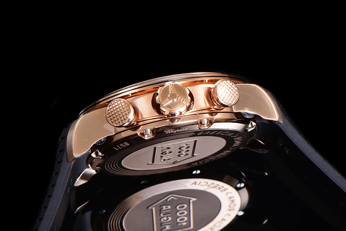 Mille Miglia GTS Chrono Black Dial in Rose Gold