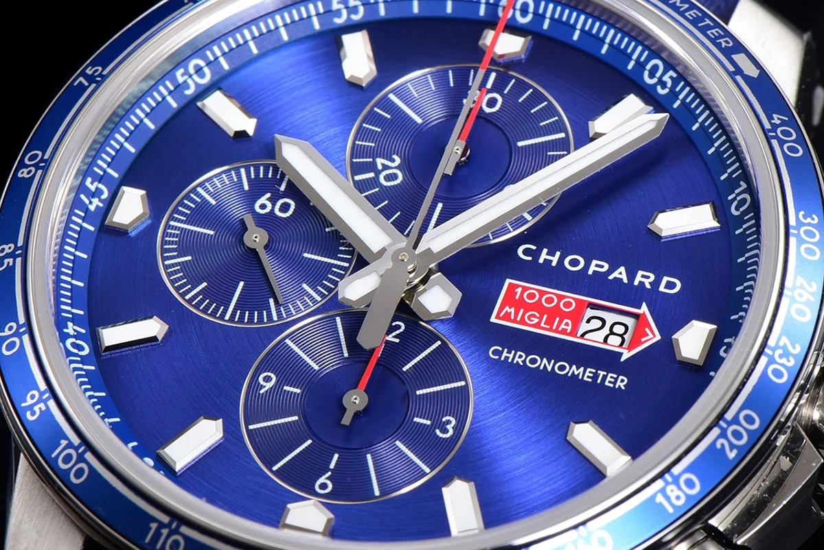 Mille Miglia GTS Chrono Blue Dial in Steel