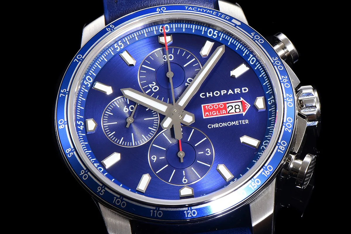 Mille Miglia GTS Chrono Blue Dial in Steel