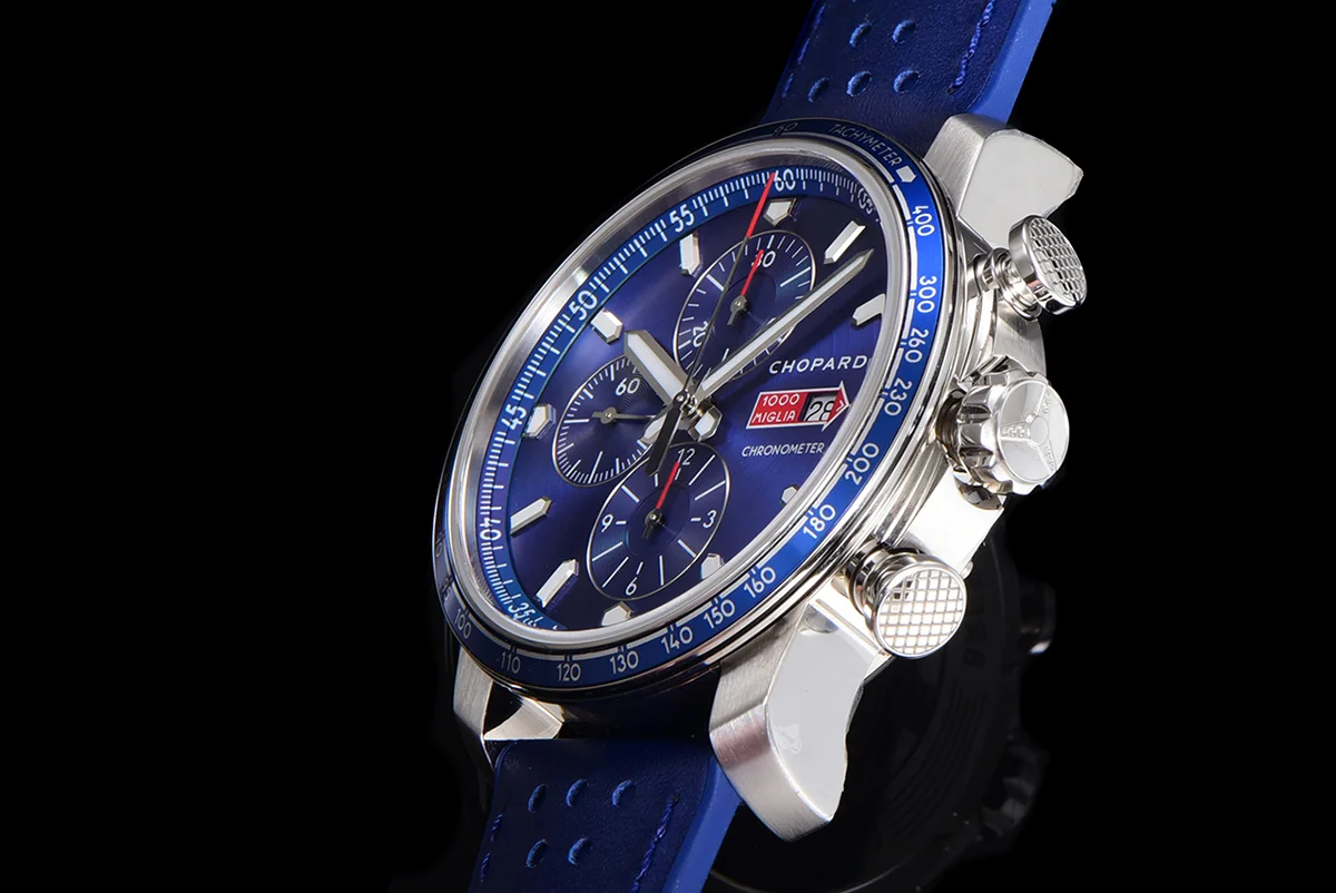 Mille Miglia GTS Chrono Blue Dial in Steel