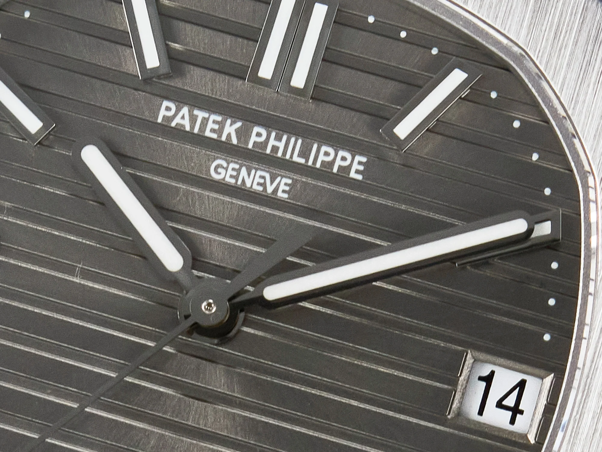 Nautilus 5711 SS 3KF 1:1 Best Edition Gray Textured Dial on Black Leather Strap A324 Super Clone V2