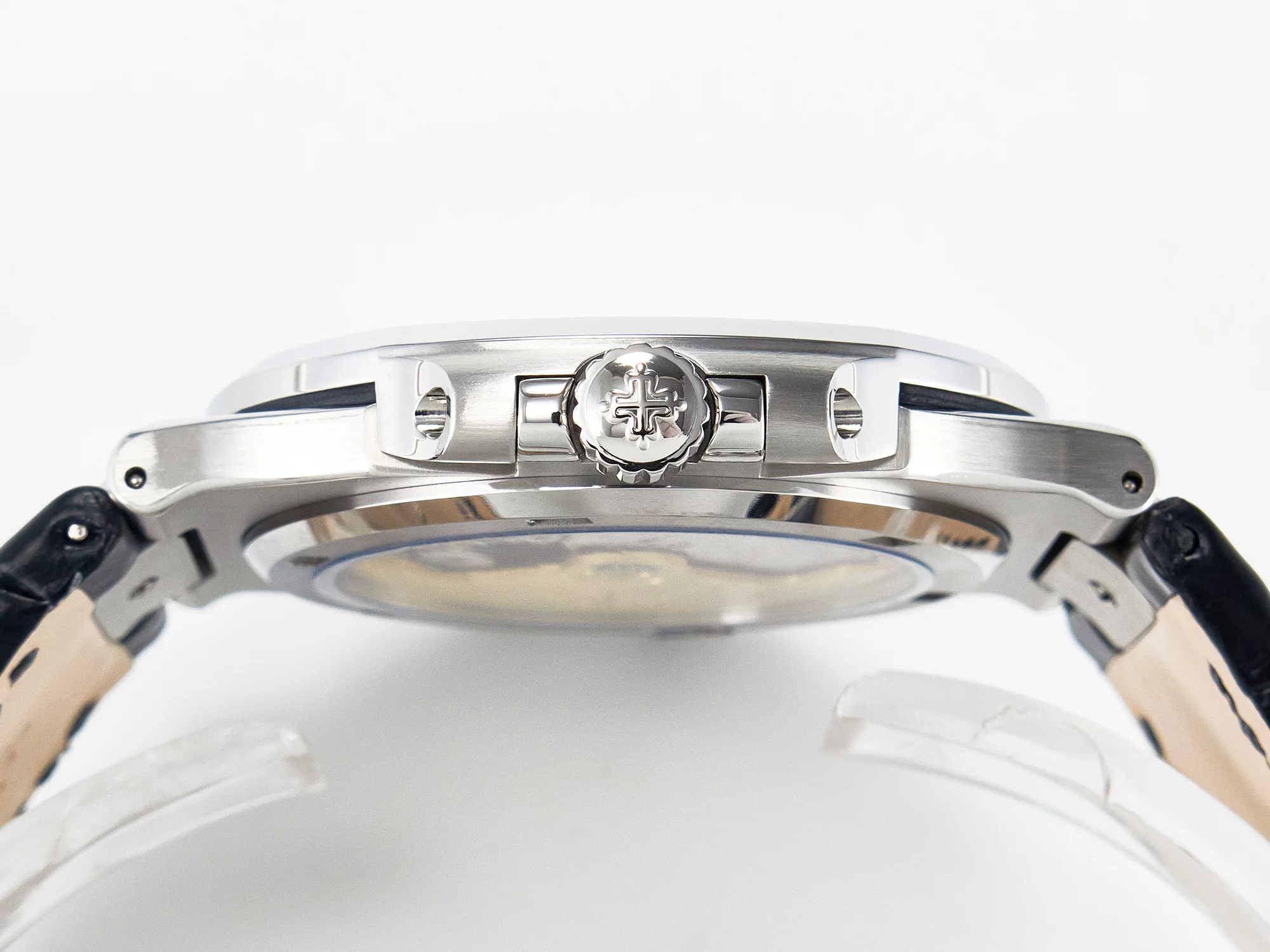 Nautilus 5711 SS 3KF 1:1 Best Edition Gray Textured Dial on Black Leather Strap A324 Super Clone V2