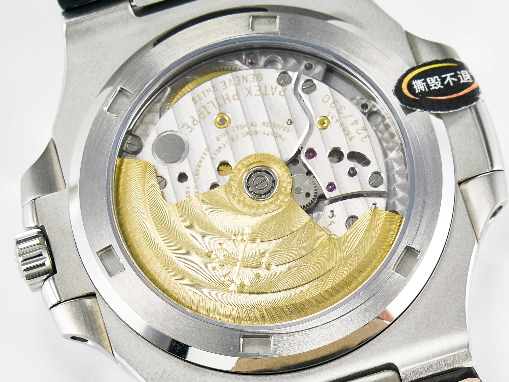 Nautilus 5711 SS 3KF 1:1 Best Edition Gray Textured Dial on Black Leather Strap A324 Super Clone V2