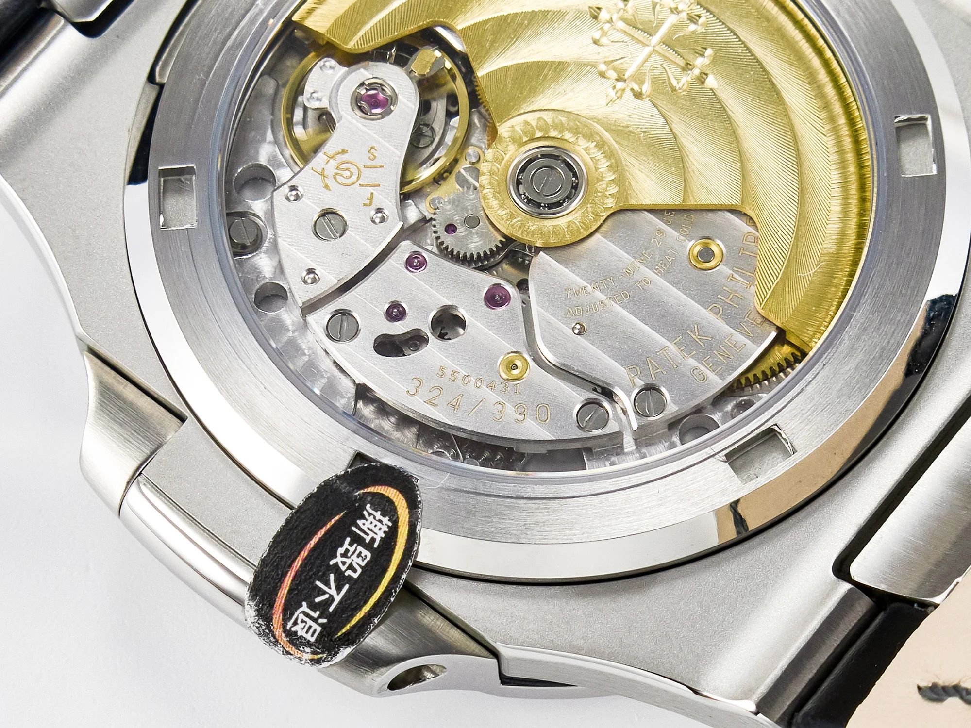 Nautilus 5711 SS 3KF 1:1 Best Edition Gray Textured Dial on Black Leather Strap A324 Super Clone V2