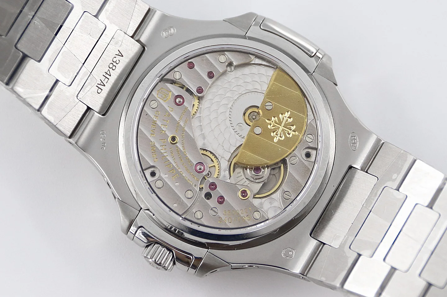 Nautilus 5740 Grey Dial with Diamond Bezel in Steel