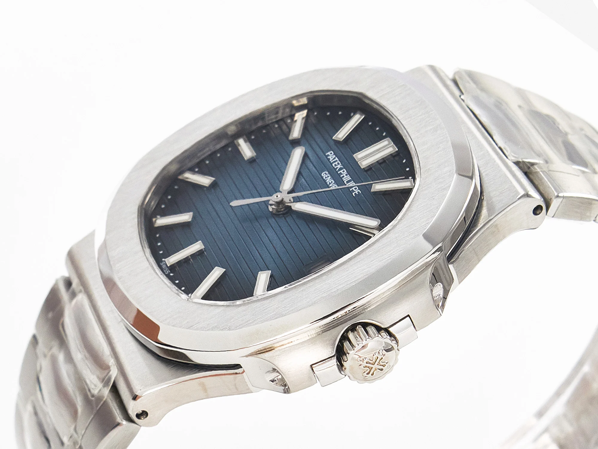 Nautilus Jumbo 5711 JJF 1:1 Best Edition Blue Textured Dial On SS Bracelet A324 V3