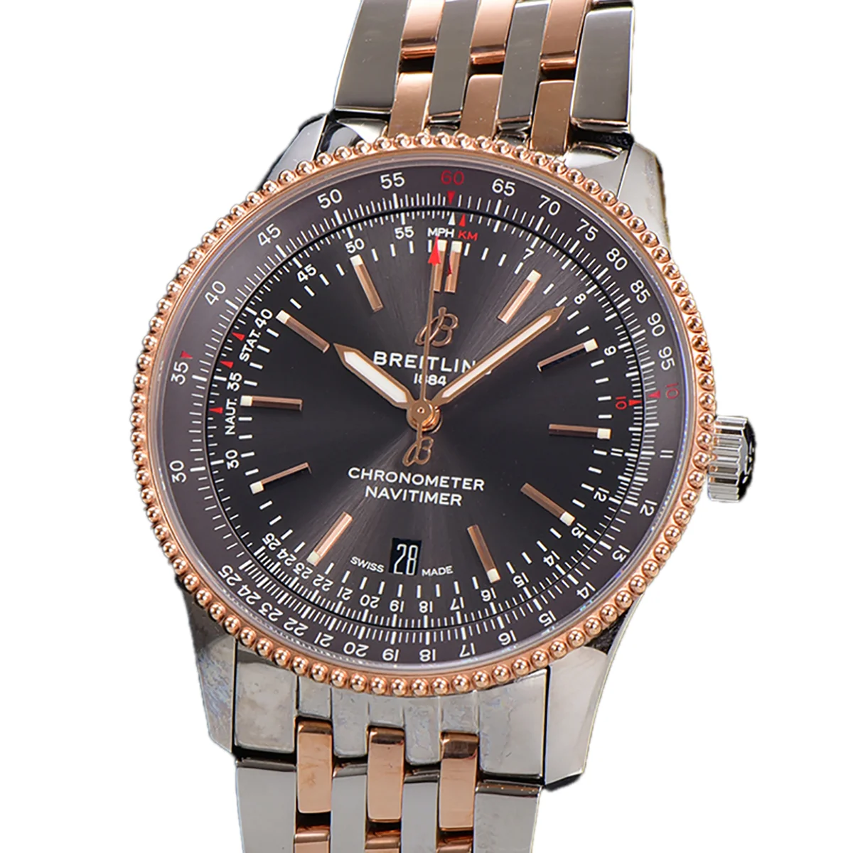 Navitimer Automatic 41 Grey Dial in Steel/Rose Gold on Bracelet Ref. U17326121M1U1