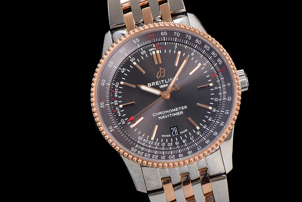 Navitimer Automatic 41 Grey Dial in Steel/Rose Gold on Bracelet Ref. U17326121M1U1