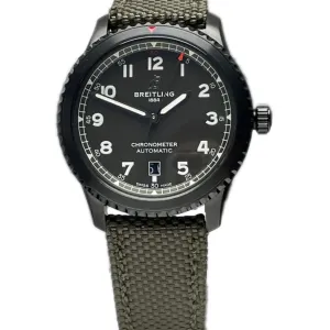 Navitimer Aviator 8 Automatic 41 Green Dial in PVD on Green Nylon Strap
