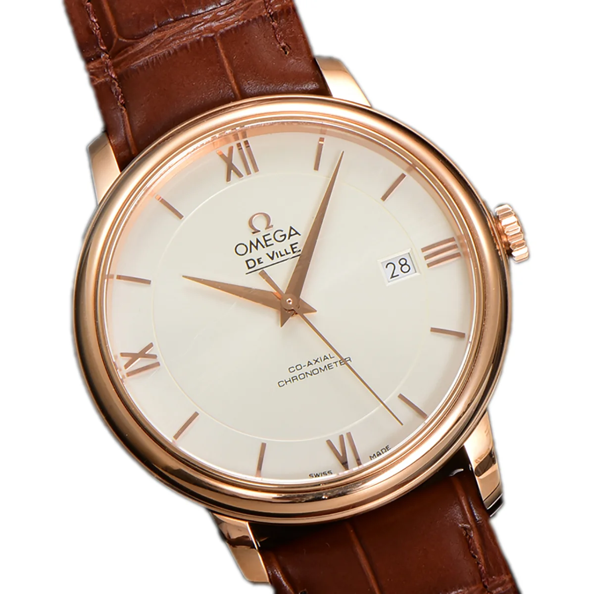 Omega De Ville Prestige Co‑Axial Master Chronometer 40mm White Dial in Rose Gold