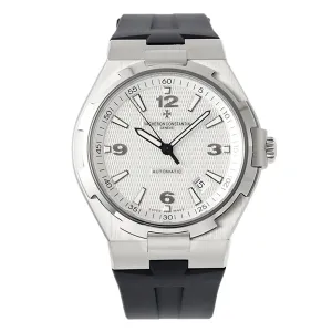 Overseas Automatic 47040 White Dial in Steel on Rubber Strap