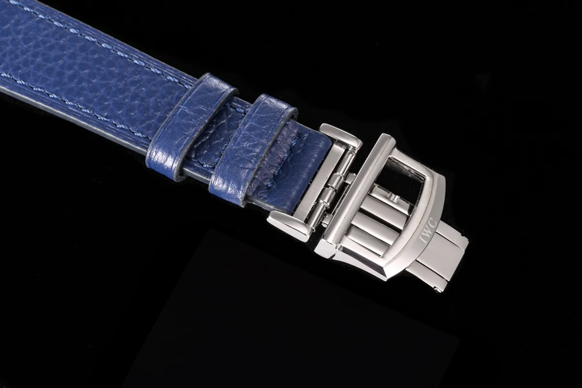 Portofino IW6596 Automatic Moon Phase 37 Blue Dial on Blue Leather Strap
