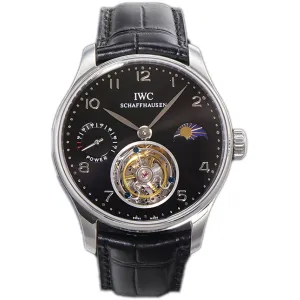 Portugese Tourbillon Black Dial on Steel
