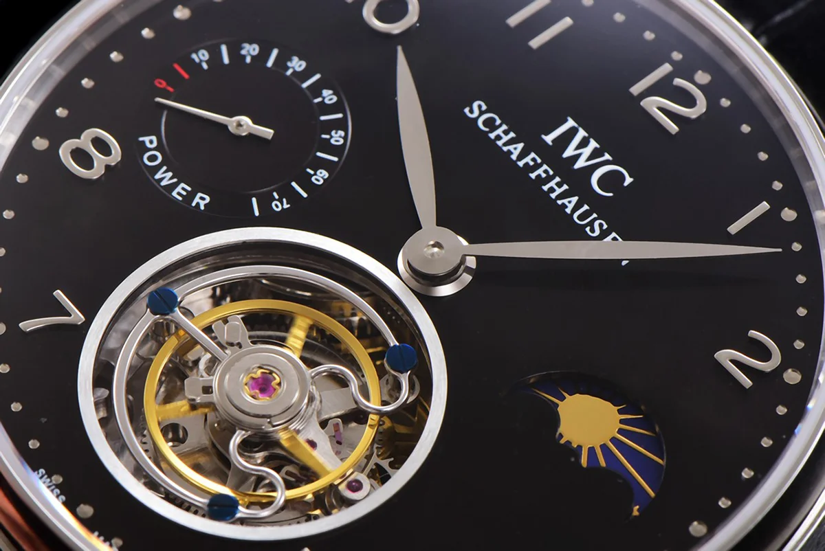 Portugese Tourbillon Black Dial on Steel