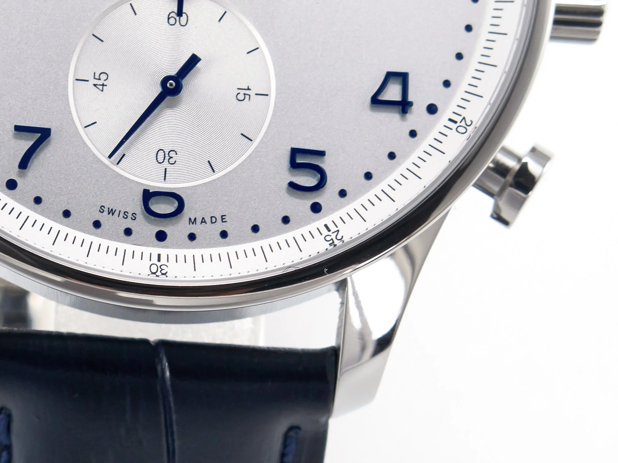 Portuguese Chrono IW371605 ZF 1:1 Best Edition White Dial on Blue Leather Strap A69355