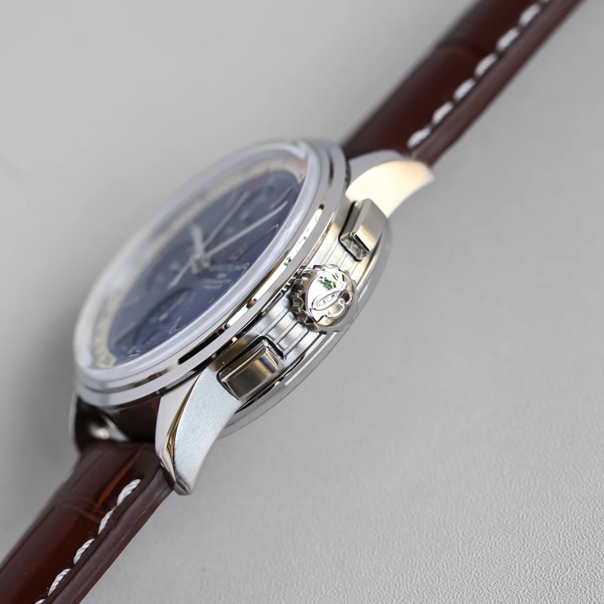 Premier B01 Chronograph 42 Blue Dial on Leather Strap Ref. A13315351C1X2