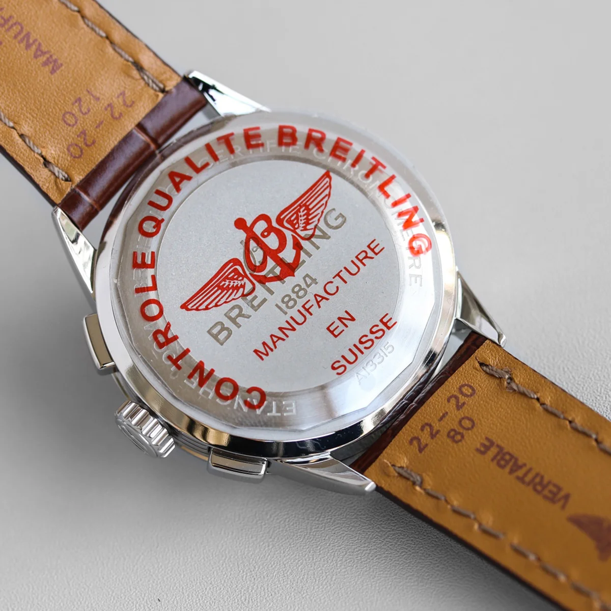 Premier B01 Chronograph 42 Blue Dial on Leather Strap Ref. A13315351C1X2