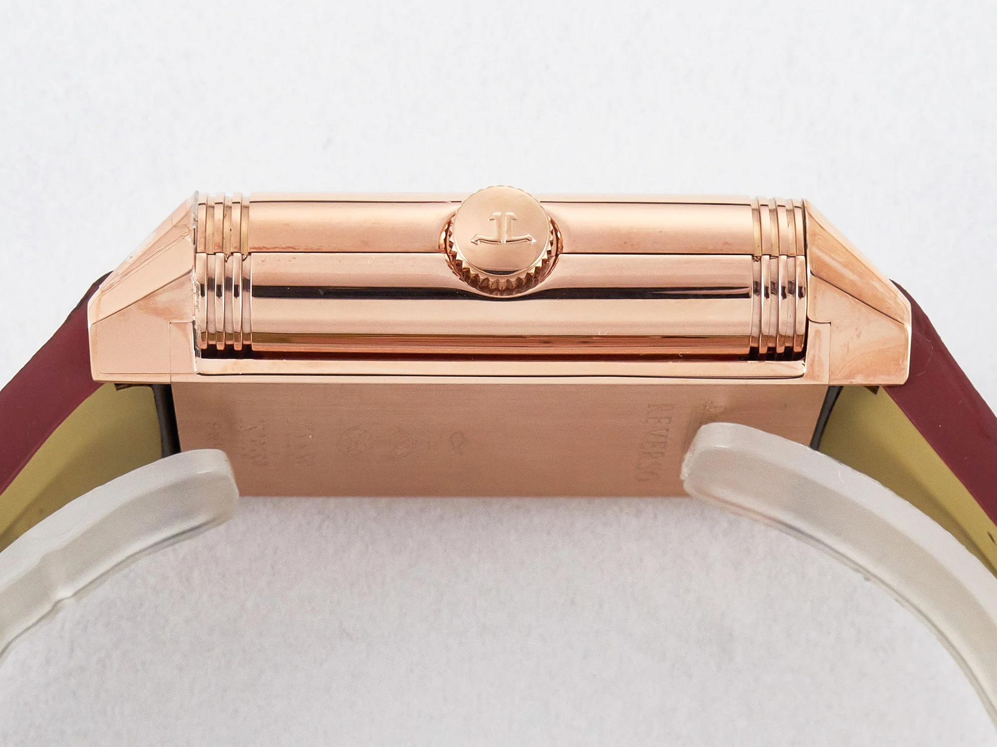 Reverso Tribute Duoface Small Seconds RG MGF Best Edition Black Dial on Red Leather Strap A854A