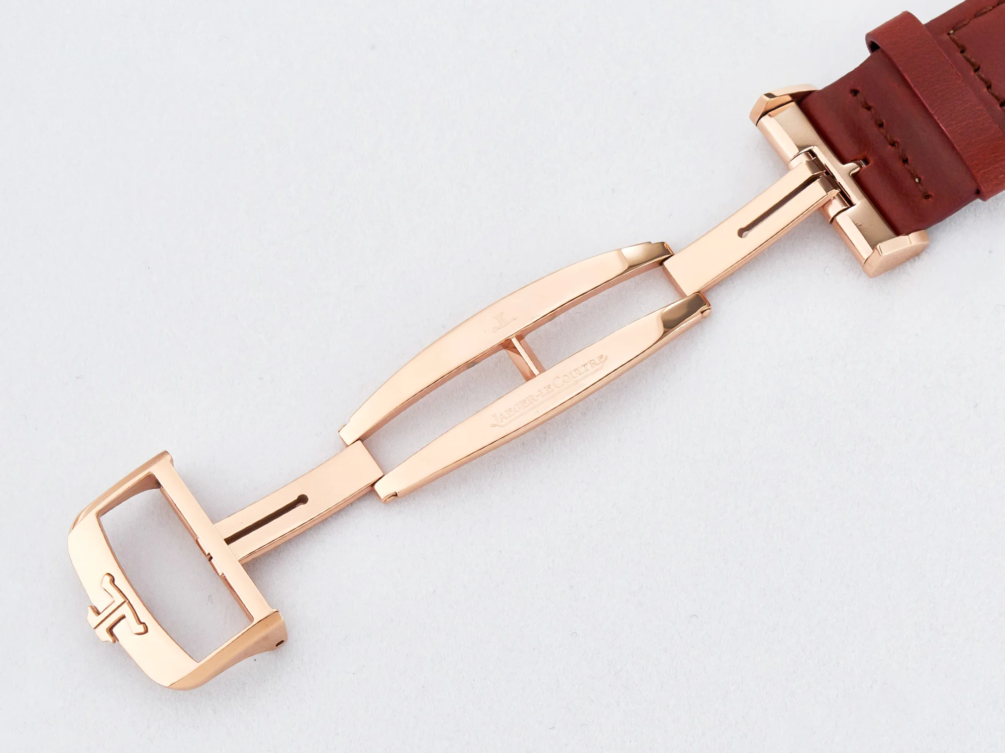 Reverso Tribute Duoface Small Seconds RG MGF Best Edition Black Dial on Red Leather Strap A854A
