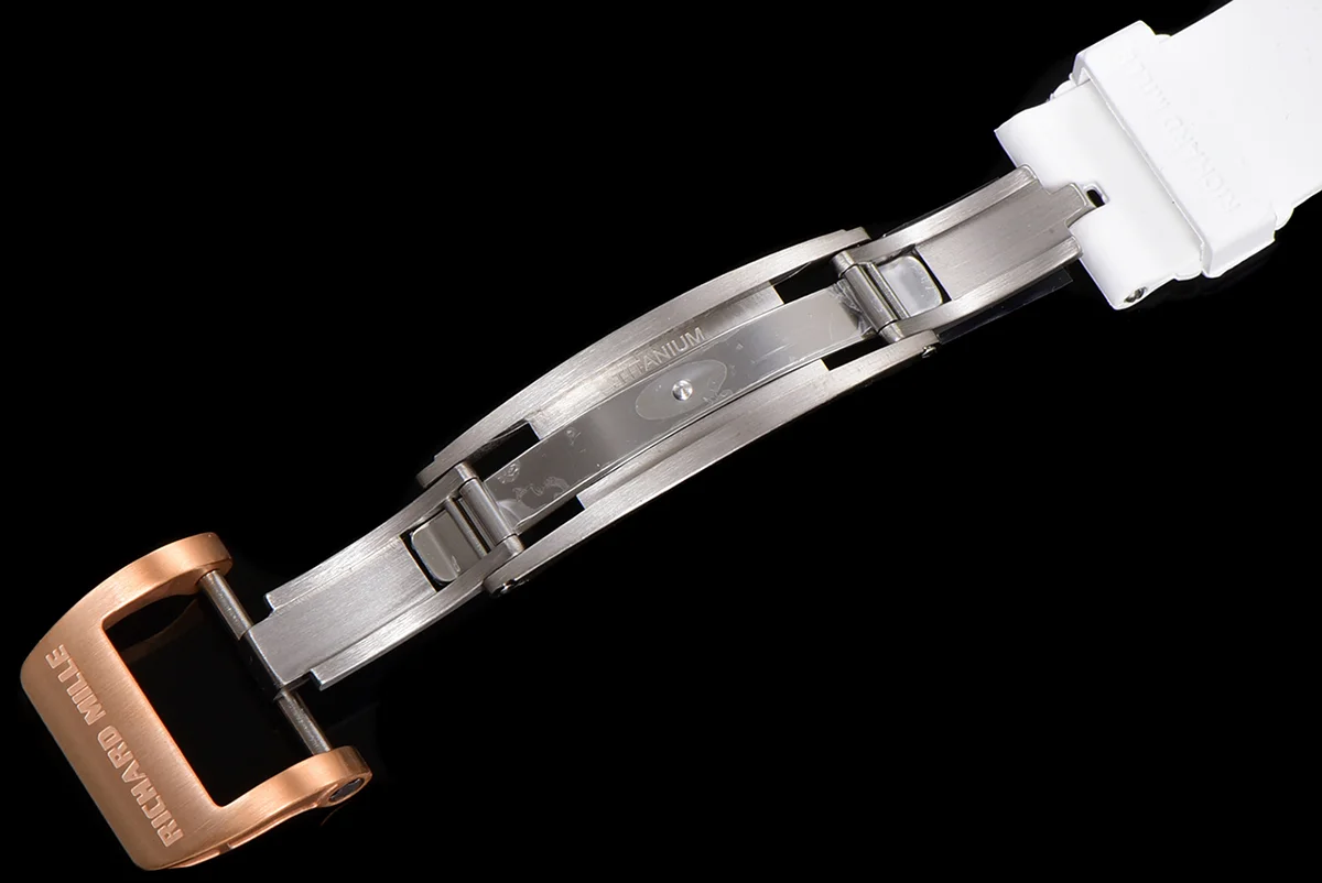 RM 007 Automatic Ladies White Ceramic Red Lips