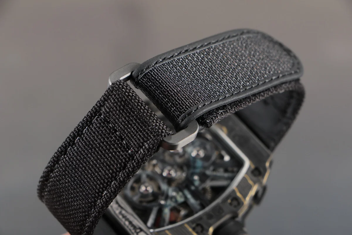 RM 012-01 Tourbillon NTPT Carbon on Black Nylon Strap