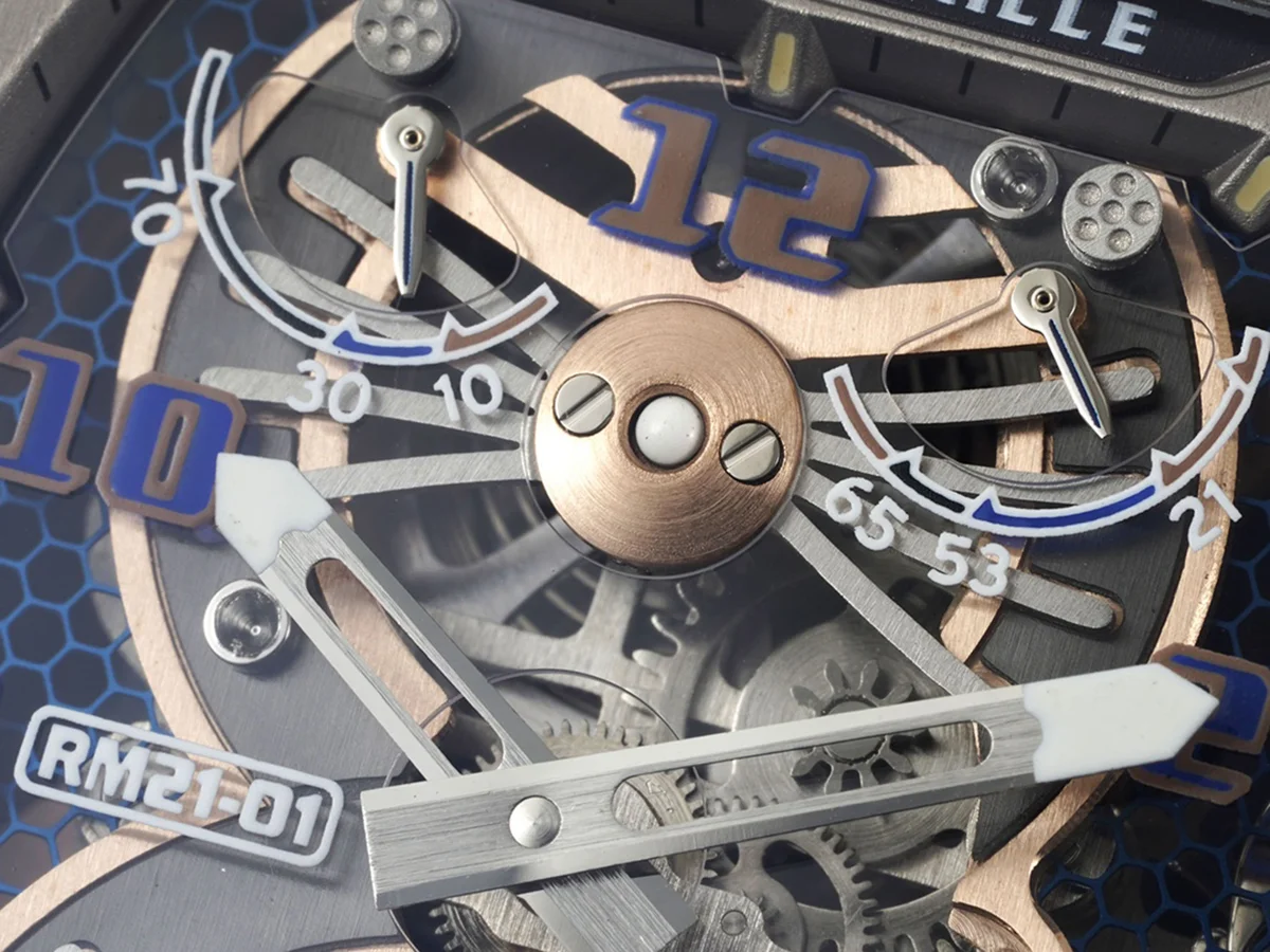 RM 021-01 Tourbillon Aerodyne in Rose Gold on Black Rubber Strap