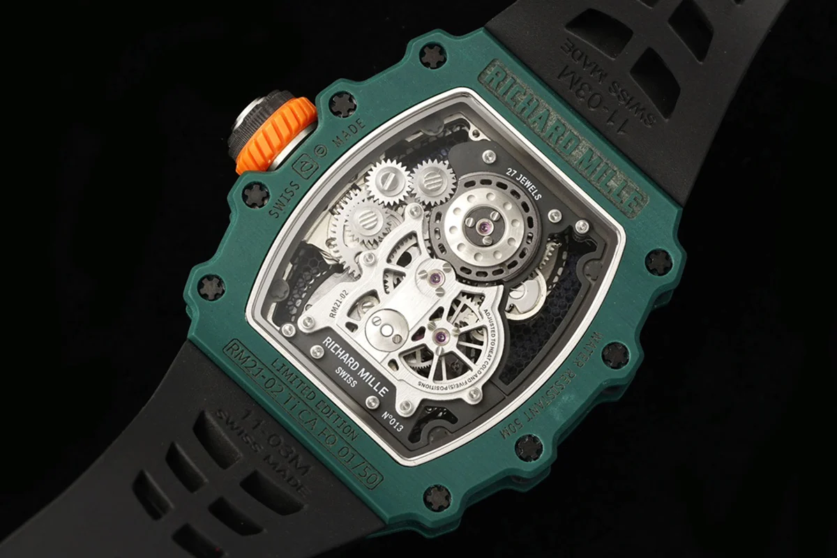 RM 021-02 Tourbillon Aerodyne on Black Rubber Strap